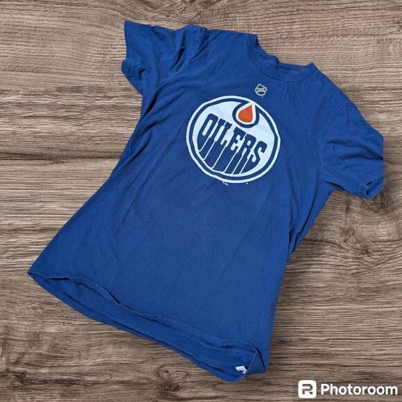 Reebok Edmonton Oilers Blue McDavid Tee Shirt - Picture 1 of 5